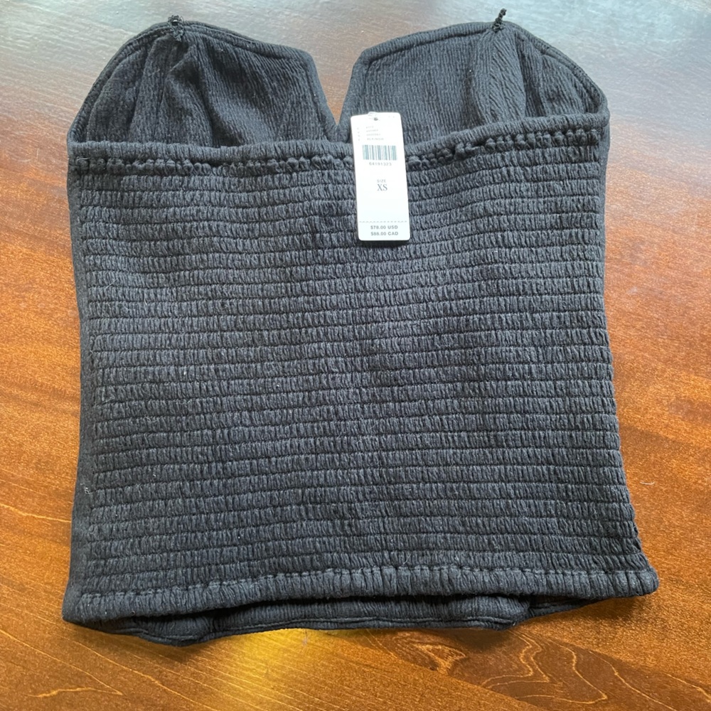 Anthropologie NWT bustier top with boning; smocked back, XS & M but runs large - Picture 13 of 16